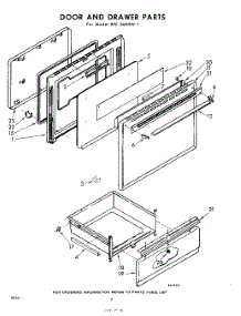 02 - Door And Drawer parts for Whirlpool RFE3600W1 / from AppliancePartsPros.com