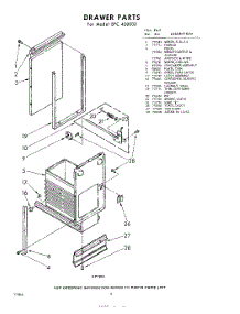 04 - Drawer parts for Whirlpool SFC450002 / from AppliancePartsPros.com