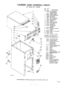 05 - Cabinet And Control , Lit / Optional parts for Whirlpool SFC450002 / from AppliancePartsPros.com