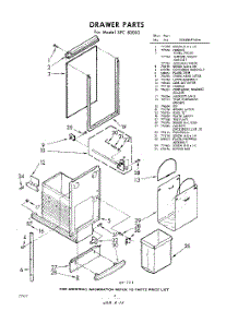 04 - Drawer parts for Whirlpool SFC800000 / from AppliancePartsPros.com
