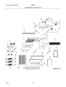 03 - Recommended Spare Parts parts for Frigidaire Freezer KCBM23F / from AppliancePartsPros.com