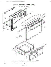 02 - Door And Drawer parts for Whirlpool RFE36E0W / from AppliancePartsPros.com