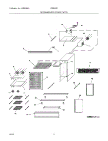03 - Recommended Spare Parts parts for Frigidaire Refrigerator KCBM23R / from AppliancePartsPros.com