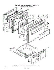 02 - Door And Drawer parts for Whirlpool RFE3700W1 / from AppliancePartsPros.com