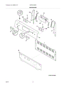 03 - Backguard parts for Frigidaire Range KAEF3016MSD / from AppliancePartsPros.com