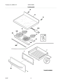 07 - Top / Drawer parts for Frigidaire Range KAEF3016MSD / from AppliancePartsPros.com