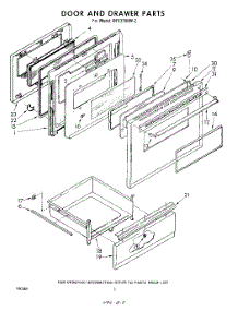 02 - Door And Drawer parts for Whirlpool RFE3700W2 / from AppliancePartsPros.com