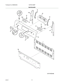 03 - Backguard parts for Frigidaire Range KAEF3016MSF / from AppliancePartsPros.com