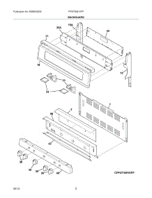 03 - Backguard parts for Frigidaire Range FPGF3081KFP / from AppliancePartsPros.com