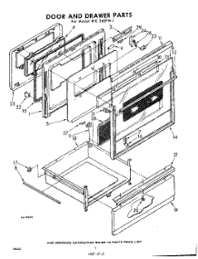 02 - Door And Drawer parts for Whirlpool RFE380PW1 / from AppliancePartsPros.com