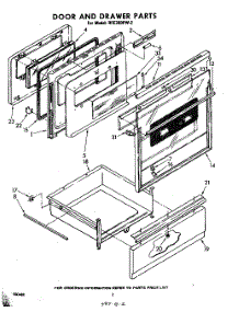 02 - Door And Drawer parts for Whirlpool RFE380PW2 / from AppliancePartsPros.com