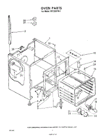 04 - Section parts for Whirlpool RFE390PW1 / from AppliancePartsPros.com