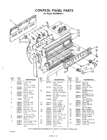 08 - Control Panel parts for Whirlpool RFE390PW1 / from AppliancePartsPros.com