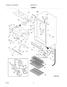 05 - Cabinet parts for Frigidaire Freezer KRS220RHY3 / from AppliancePartsPros.com