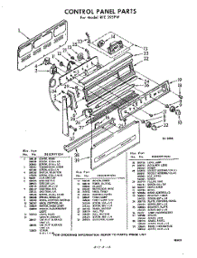 07 - Control Panel parts for Whirlpool RFE395PW / from AppliancePartsPros.com