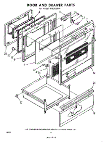08 - Door And Drawer parts for Whirlpool RFE395PW / from AppliancePartsPros.com