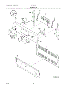 03 - Backguard parts for Frigidaire Range KEF355XSA / from AppliancePartsPros.com