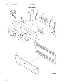 03 - Backguard parts for Frigidaire Range KEF355XSC / from AppliancePartsPros.com