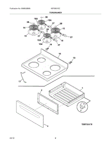 07 - Top / Drawer parts for Frigidaire Range KEF355XSC / from AppliancePartsPros.com