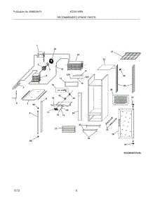 03 - Recommended Spare Parts parts for Frigidaire Refrigerator KCGM10RW / from AppliancePartsPros.com