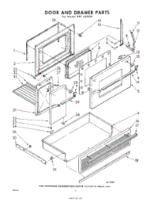 04 - Door And Drawer parts for Whirlpool RFE4400W / from AppliancePartsPros.com