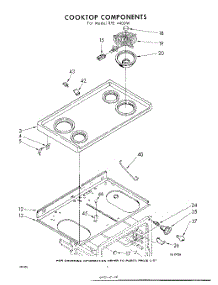 06 - Cook Top parts for Whirlpool RFE4400W / from AppliancePartsPros.com