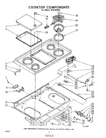 08 - Cook Top parts for Whirlpool RFE4900W / from AppliancePartsPros.com