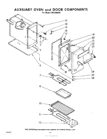 10 - Auxiliary Oven And Door parts for Whirlpool RFE4900W / from AppliancePartsPros.com
