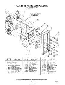 11 - Control Panel parts for Whirlpool RFE950PW / from AppliancePartsPros.com