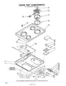 04 - Cook Top parts for Whirlpool RFE960PW / from AppliancePartsPros.com