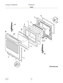 11 - Door parts for Frigidaire Range FFGF3053LSJ / from AppliancePartsPros.com