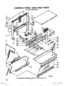 08 - Control Panel And Shelf parts for Whirlpool RFE970PW / from AppliancePartsPros.com
