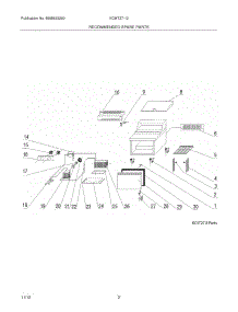 03 - Recommended Spare Parts parts for Frigidaire Refrigerator KCMT27-12 / from AppliancePartsPros.com