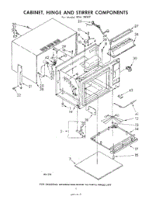 09 - Cabinet, Hinge And Stirrer parts for Whirlpool RFM2800P / from AppliancePartsPros.com