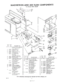 11 - Magnetron And Air Flow parts for Whirlpool RFM2800P / from AppliancePartsPros.com