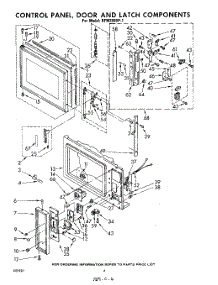 06 - Control Panel, Door And Latch parts for Whirlpool RFM2800P1 / from AppliancePartsPros.com