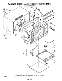 08 - Cabinet, Hinge And Stirrer parts for Whirlpool RFM2800P1 / from AppliancePartsPros.com