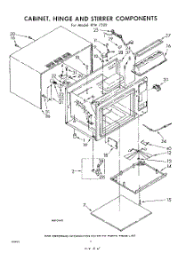 04 - Cabinet, Hinge And Stirrer parts for Whirlpool RFM7300 / from AppliancePartsPros.com