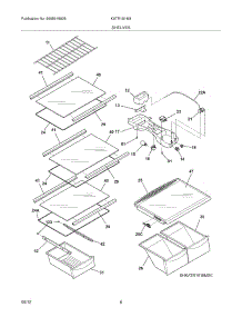 07 - Shelves parts for Frigidaire Refrigerator KATR1816MS3 / from AppliancePartsPros.com