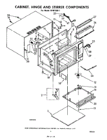 04 - Cabinet, Hinge, And Stirrer parts for Whirlpool RFM73001 / from AppliancePartsPros.com