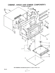 04 - Cabinet, Hinge, And Stirrer parts for Whirlpool RFM73002 / from AppliancePartsPros.com