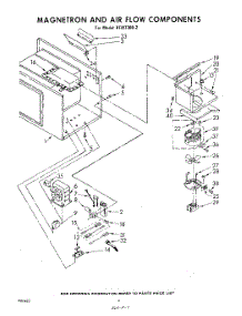 06 - Magnetron And Air Flow parts for Whirlpool RFM73002 / from AppliancePartsPros.com