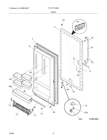 03 - Door parts for Frigidaire Freezer FFH17F7HWB / from AppliancePartsPros.com