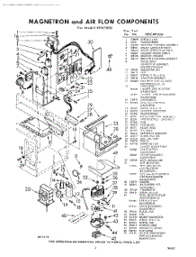 03 - Magnetron And Air Flow parts for Whirlpool RFM7800 / from AppliancePartsPros.com