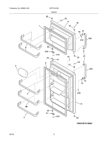 03 - Doors parts for Frigidaire Refrigerator KATR1816MW4 / from AppliancePartsPros.com
