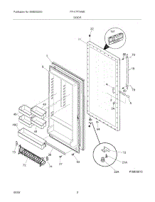 03 - Door parts for Frigidaire Freezer FFH17F7HWE / from AppliancePartsPros.com