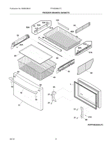 03 - Freezer Drawer, Baskets parts for Frigidaire Refrigerator FPHB2899LFC / from AppliancePartsPros.com