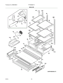 09 - Shelves parts for Frigidaire Refrigerator FPHB2899LFC / from AppliancePartsPros.com