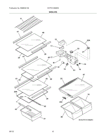 07 - Shelves parts for Frigidaire Refrigerator KATR1816MW6 / from AppliancePartsPros.com