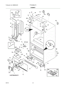 07 - Cabinet parts for Frigidaire Refrigerator FPHB2899LFD / from AppliancePartsPros.com